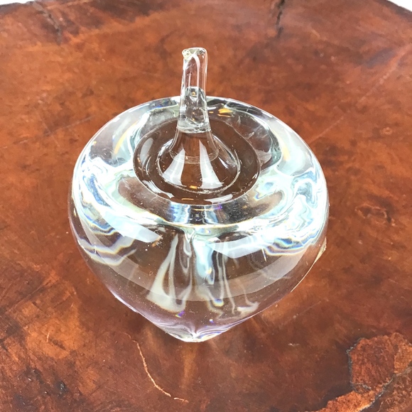 Glass Apple Paperweight Vintage Marked Carnevale - Picture 4 of 9